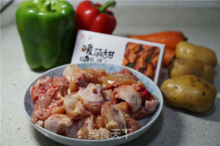 咖喱双蔬鸡的做法步骤：1
