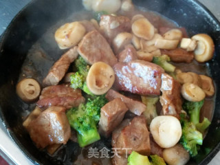 草菇牛排的做法步骤：16