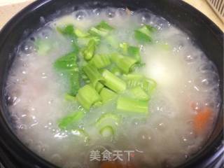 鸡丝青菜粥的做法步骤：7