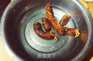 花菜炒香肠(川渝风味的香肠)的做法步骤：4