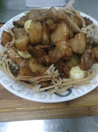 干花菜蒸肉的做法步骤：6
