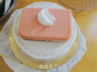 彩虹书形双层蛋糕的做法步骤：38