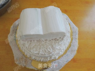 彩虹书形双层蛋糕的做法步骤：41