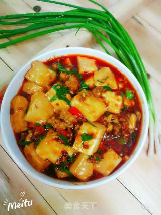 香辣肉末嫩豆腐的做法步骤：8