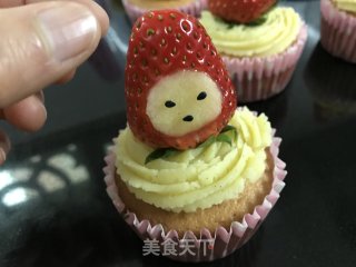 小红帽杯子蛋糕的做法步骤：15