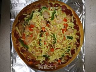 培根虾仁披萨的做法步骤：8