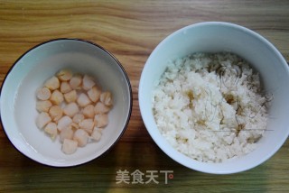 白果腐竹瑶柱粥的做法步骤：3