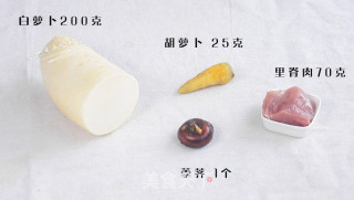 肉末萝卜卷的做法步骤：1