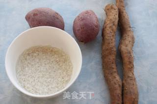 山药紫薯粥的做法步骤：1