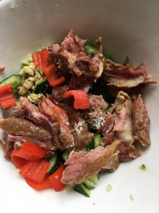 肘子肉拌黄瓜的做法步骤：5