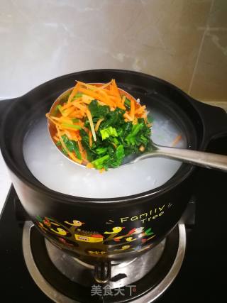 青菜瘦肉粥的做法步骤：6