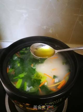 青菜瘦肉粥的做法步骤：7
