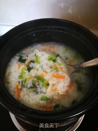 青菜瘦肉粥的做法步骤：8