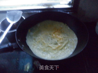 蛋丝豆芽菜炒粉的做法步骤：3