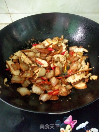 青椒五花肉片的做法步骤：7