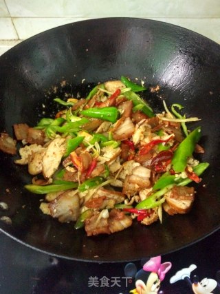 青椒五花肉片的做法步骤：9