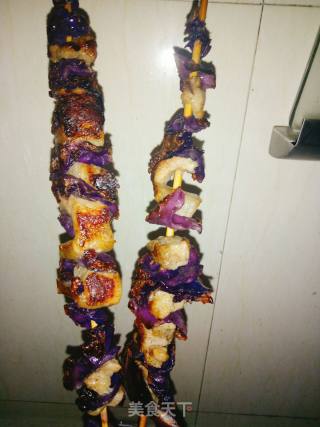 五花肉紫甘蓝烤串(电饼铛)的做法步骤：7