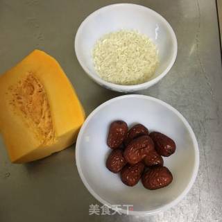 南瓜红枣粥的做法步骤：1