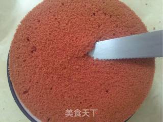 红丝绒戚风流心蛋糕的做法步骤：17