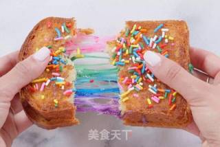 彩虹拉丝土司的做法步骤：4