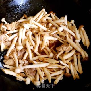 双菇肉片的做法步骤：8