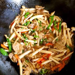 双菇肉片的做法步骤：13