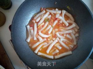 番茄年糕的做法步骤：6