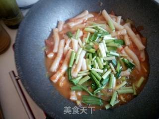 番茄年糕的做法步骤：7
