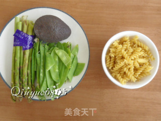 牛油果螺丝意面的做法步骤：1