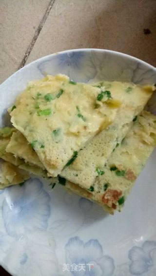 葱花鸡蛋饼的做法步骤：7