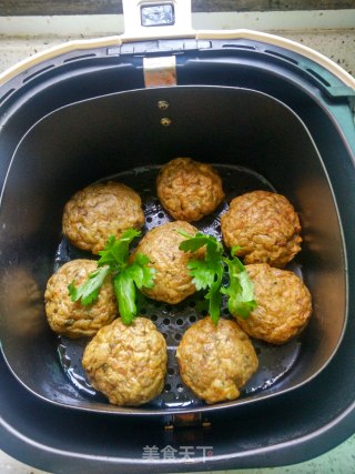 瘦肉豆腐丸子--空气炸锅的做法步骤：18