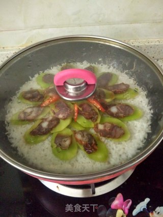 腊肠煲仔饭的做法步骤：10