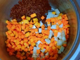 山药南瓜紫薯米粥的做法步骤：4