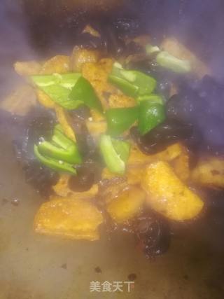 素鸡木耳回锅肉的做法步骤：8