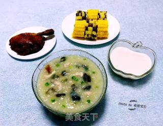 #粥#皮蛋瘦肉粥的做法步骤：12