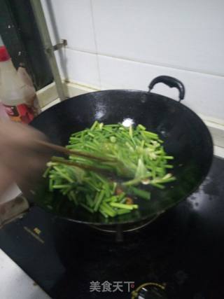 蒜苔肉丝的做法步骤：8