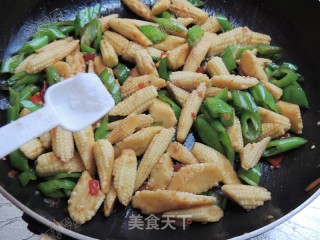 炒玉米笋的做法步骤：8