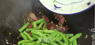 潮音潮人：腊肠炒四季豆的做法步骤：6
