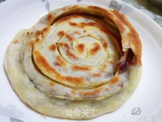 发面豆沙盘龙饼的做法步骤：16