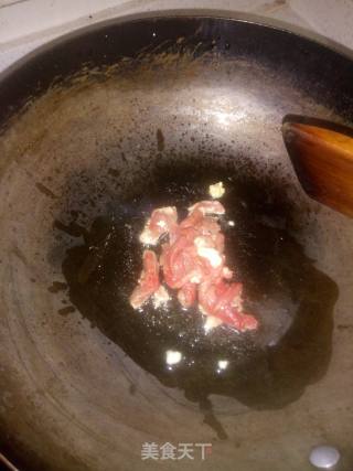 花菜炒羊肉的做法步骤：3