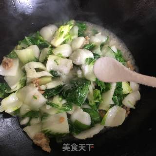 油渣炒青菜的做法步骤：7