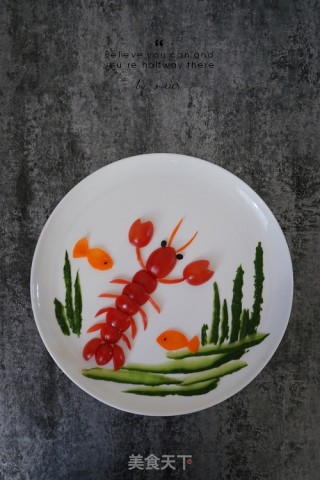 龙虾餐盘画的做法步骤：8