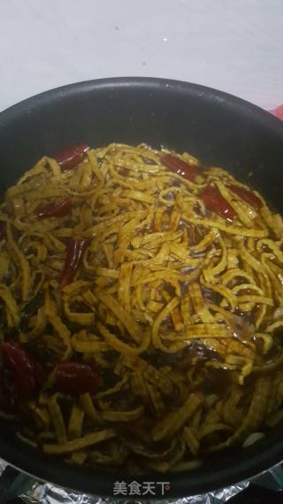 韩式卤味干豆腐丝咸菜的做法步骤：5