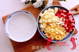 红肠焖饭的做法步骤：2
