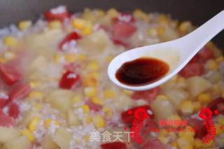 红肠焖饭的做法步骤：8
