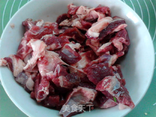 豇豆榛蘑烧牛肉的做法步骤：4