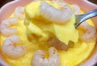 #妈妈的味道#牛奶虾仁蒸蛋的做法步骤：10