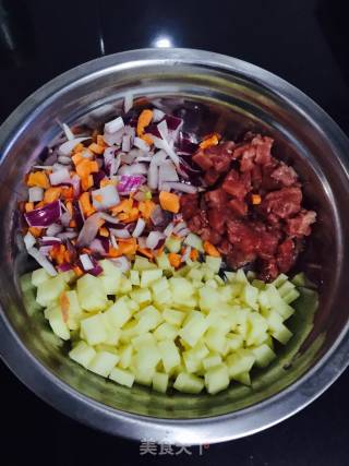 土豆馄饨面的做法步骤：1