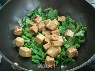#妈妈的味道#小白菜烧豆腐的做法步骤：5
