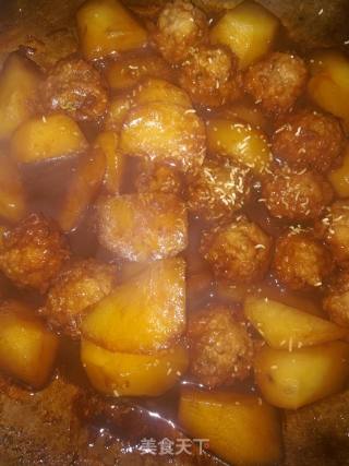 肉丸烧土豆的做法步骤：6